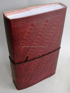 Cahier en cuir arbre de vie gaufré à la main taille B5 Journal à couverture rigide avec fermeture à fil pour un usage professionnel personnel - Product Image 2