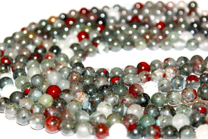 Cuentas sueltas de jaspe, hilo de 16 pulgadas para fabricación de joyas, cuentas redondas, piedras preciosas sueltas - Product Image 3