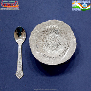 Flower design silver plated bowls Indian <b>wedding</b> <b>favor</b> Diwali gifts <b>wedding</b> gift for guest - Product Image 4