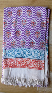 Luxueux bloc à main imprimé coton tissu tapis de plage jeter pour intérieur et extérieur maison literie tapis d'ameublement tissu imprimé fleuri - Product Image 3