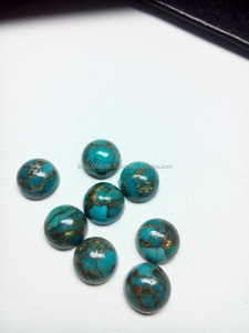 Piedra Natural de cobre azul turquesa, cabujón Suelto - Product Image 5