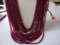 Perles Rondelles en Rubis Rouge Naturel en Gros, Pierres Précieuses Certifiées par un Certificat Tierce Partie, Coszcalt Exports DFE00104 pour