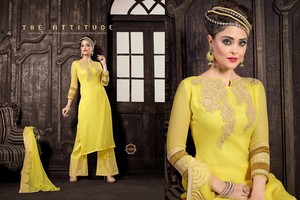 Trajes de diseñador indio, Vestido largo de estilo anarkali - Product Image 5