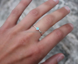 Trendy Women's 925 Sterling Silver Australian Fire <b>Opal</b> Wedding Party & Anniversary <b>Rings</b> - Product Image 5