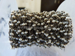 Cadena de Cuentas de Piedra Facetadas Rondelle, Gemas de Primera Calidad Blancas y Negras, Certificadas por Terceros, para Joyería - Product Image 3