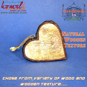 Natural Wooden Wood Heart Decoration Blank Christmas Decorations <b>Ornament</b> - Product Image 3