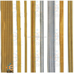 OEM 2mm 50mm oro metálico Jacquard encaje ajuste hoja de roble Mylar trenza plana Galloon Tressee cinta para accesorios al por mayor - Product Image 6