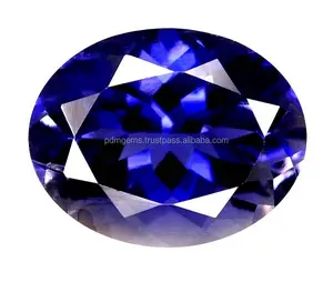 Iolite Gemstone Oval Shaped 12x10mm Faceted Cut Calibrated Size Loose Iolite Blue Gemstone Wholesale Price Oval Natural Iolite