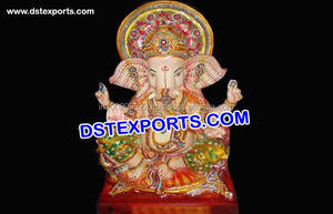Statue de mariage Ganesha en Fiber, taille de vie, décoration pour mariage, décoration indienne, 1 pièce - Product Image 4