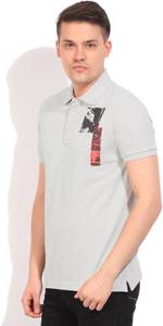 Polo à manches courtes gris clair pour homme avec poche avant, imprimé, décontracté, en tissu Oxford de coton respirant, coupe classique - Product Image 3