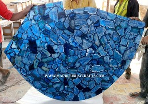 Exclusive Very High Quality <b>Coffee</b> & Tea <b>Table</b> Top Gemstone Semi Precious Agate Natural Colour <b>Table</b> Top for Selling Stone Items - Product Image 5