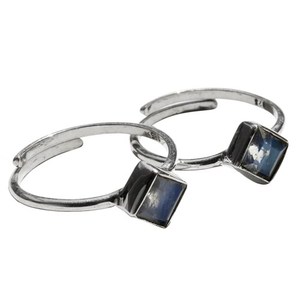 Stylish Rainbow Moonstone 925 Sterling <b>Silver</b> <b>Toe</b> <b>Rings</b> Handmade <b>Silver</b> Jewelry Indian Gemstone Shri Ashapura Jewels Bohemian - Product Image 3