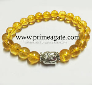 Última moda ágata Piedra natural pulsera de citrino con Buda | Primer calidad pulseras de la India - Product Image 1