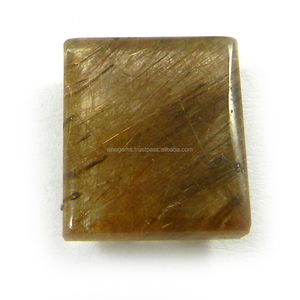 Meilleure pierre naturelle en cuivre rutile, cabochon rectangulaire de 13x16 mm, 2,48 grammes, pierre précieuse pour bijoux - Product Image 2