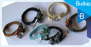 Unisex Gold-Plated Brass <b>Beaded</b> <b>Bracelet</b> Choker Cute Religious Diamond Number Pattern Stylish for Wedding Anniversary Gifts - Product Image 2