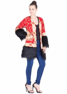 Ethnic Banjara Hand Embroidery Women Long Bomber <b>Jacket</b> Breathable Eco Friendly Winter Wear - Product Image 2