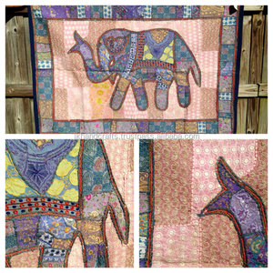 Patchwork elefante tapiz Vintage indio bordado elefante tapiz - Product Image 3