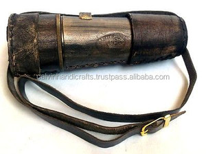 Télescope nautique antique Spyglass en laiton massif avec sac en cuir - Product Image 4