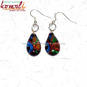 Lampworking Murano ชุดเครื่องประดับ,จี้แก้วแฮนด์เมดหลากสีพร้อมต่างหู - Product Image 4