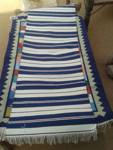 Jajasthani-Algodón Dhurrie, en negro y blanco - Product Image 2