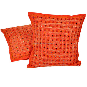 Fundas de cojín de algodón con bordado único hecho a mano, Fundas de cojín con bordado de retazos, fundas de cojín para sofá y sala de estar - Product Image 6