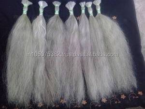 100% extensions de cheveux humains gris bruts Remy indiens du sud non traités cheveux gris de qualité supérieure - Product Image 3