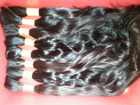 Perruque indienne à ongles bruts,, pas cher, cuticules complète, vierges, cheveux humains en vrac, de l'inde