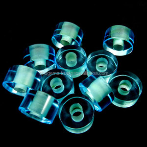 Sky Blue Topaz Hydro ยางเปล่าขนาด14X8X4.5มม.,ลูกปัดพลอยลูกปัดรูใหญ่ IG0098 - Product Image 4