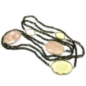 Collar de plata de ley 925 con varias piedras, joyería de plata - Product Image 5