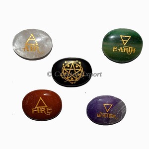 Natural Stone Oval Reiki Element Set - Product Image 1