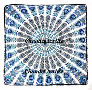 Almohadas cuadradas grandes de algodón con patrón de Mandala bordado, funda de Cojín de meditación bohemio, arte decorativo de Hotel - Product Image 1