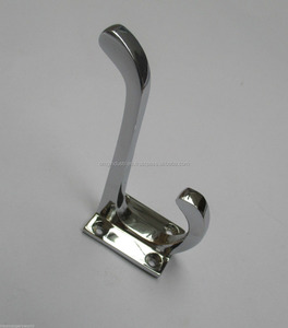 OMG Industries หมวกคู่สำหรับงานหนัก & ตะขอแขวนเสื้อโค้ทเหล็กชุบโครเมี่ยมสี่เหลี่ยมแนววินเทจและวัสดุทองเหลืองขายส่ง - Product Image 1