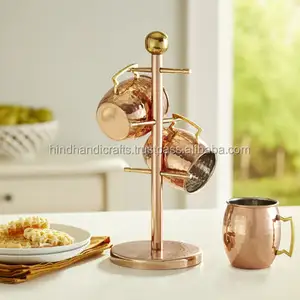 Moscow Mule Hanging Tree, Cup Hanging Copper <b>Wire</b> Stand, Kitchen Mug Tree - Product Image 1
