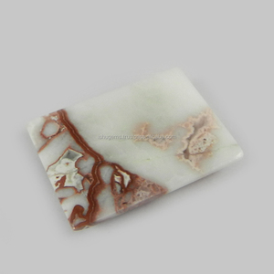 Ágata de encaje Natural, cabuchón rectangular de 27x22mm, Gema para joyería, IG0657 - Product Image 4