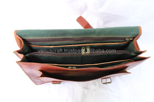 High Quality Handcrafted 100% Genuine Leather Material Satchel <b>Bag</b> Fashionable Vintage Laptop Luggage Strap For All Season Carry - Product Image 6