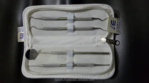 2025 Steel Dental Tartar <b>Plaque</b> <b>Removal</b> <b>Kit</b> Set 4 Hygiene Instruments Manual Dental Tools LA ELAHI CO for Cleaning Filling Teeth - Product Image 6