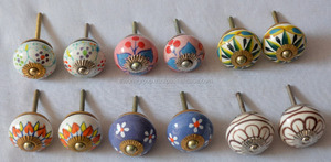 Tiradores de armario de cocina modernos, tiradores de puerta de cerámica de Zinc de latón pintado a mano fino, cajones, armarios, muebles de sala de estar - Product Image 3