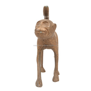 Sculpture de singe marchant en bronze et laiton indien fait à la main, figurine de décoration d'intérieur, articles cadeaux, 6 x 2,3 pouces, SMG-319 - Product Image 2