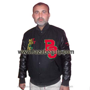 Chaquetas con letras de béisbol de chenilla bordadas de lana con logotipo personalizado para hombre, chaqueta universitaria de manga de cuero en blanco Vintage para hombre - Product Image 6