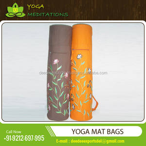 Bolsa de lona de algodón de alta calidad para esterilla de yoga con diseño personalizado y logotipo Etiqueta Privada tamaño personalizado producto OEM de gran venta - Product Image 4
