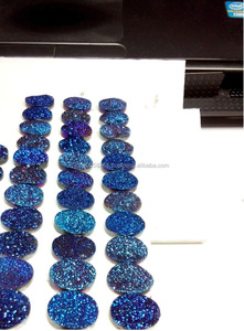 Piedra de forma ovalada, azul, violeta, Natural - Product Image 2