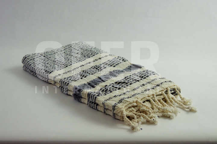Twinkle Turkish Peshtemal Towel Fouta Hammam - Handmade - Crinkle Effect- Beige Natural Color Futah Muslin Turkey