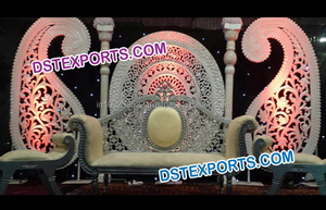 Panel de fibra de cachemir, paneles dorados tallados, diseño de Mango, para boda - Product Image 2