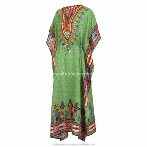 Polyester <b>Kaftan</b> <b>Plus</b> <b>Size</b> Long Maxi Resort Wear Evening Dress - Product Image 3