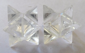 รูปปั้นคริสตัลเมอร์กาบาคริสตัลใสรูปดาวฮวงจุ้ยวัดบริสุทธิ์ทำด้วยมือในอินเดียสำหรับเส้นทางแสงศักดิ์สิทธิ์ - Product Image 3