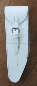 Étui pour flûte en PVC blanc de qualité supérieure - PVC brillant et cuir véritable - Product Image 4