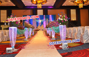 ทางเดินแต่งงานอินเดียเสาคริสตัล Mandap แต่งงานแท่นเสาเล็กทางเดินแต่งงานเสาเล็ก - Product Image 5