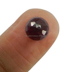 Granate Indio Natural de 8mm, Corte Checker Redondo, Cabujón, Piedra Preciosa Suelta - Product Image 3