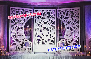 Fibra de tallado Jharokha moderno Panel buscando boda escenario de Bollywood boda escenario marco - Product Image 4