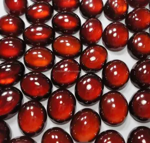 Granate rojo natural de alta calidad Piedra preciosa suelta Forma ovalada Piedra semipreciosa Todos Los tamaños disponibles para la fabricación de colgantes - Product Image 1